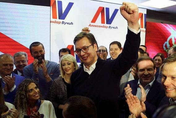 Вучич набирает более 55% голосов на президентских выборах в Сербии