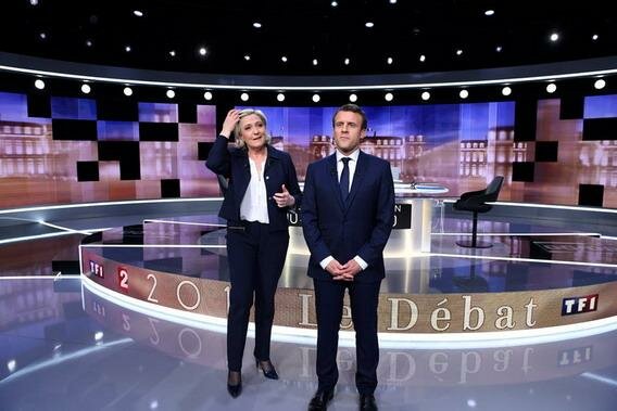 Во Франции прошёл финальный раунд дебатов между Ле Пен и Макроном